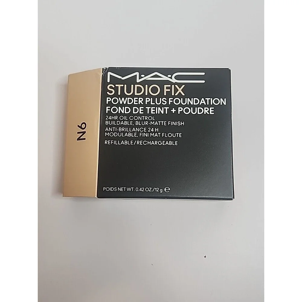 MAC Studio Fix Powder Plus Foundation, Matte Full Coverage N6 New In Box
